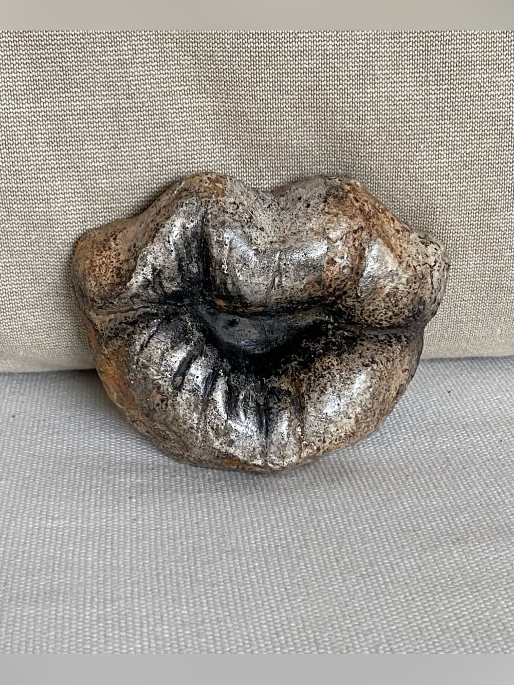 Vintage Brutalist Lip Wall Decor 3D Pop Art Lips Sculpture 3”